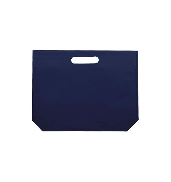 Saco Não Tecido com Asas Vazadas Azul Eléctrico 34+8x26cm (25 Uds) Saco Não Tecido com Asas Vazadas Azul Eléctrico 34+8x26cm (25 Uds)