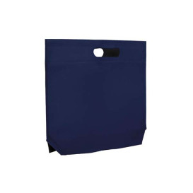 Saco Não Tecido com Asas Vazadas Azul Eléctrico 34+8x26cm (25 Uds)