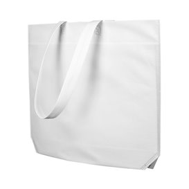 Saco Não Tecido com Asas Longas Branco 48+10x35cm (200 Uds)