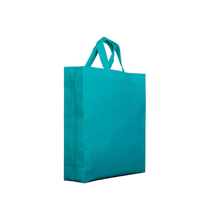 Saco Não Tecido PREMIUM com Asas Curtas Água-Marinha 25+10x30cm (200 Uds) Saco Não Tecido PREMIUM com Asas Curtas Água-Marinha 25+10x30cm (200 Uds)