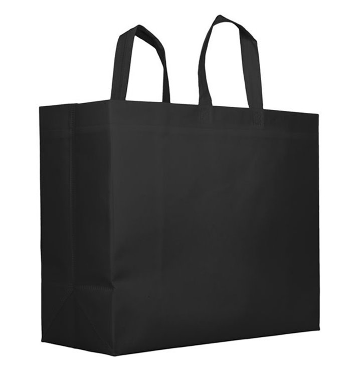 Saco Grande Não Tecido PREMIUM Preto 45+12x40cm (100 Uds) Saco Grande Não Tecido PREMIUM Preto 45+12x40cm (100 Uds)