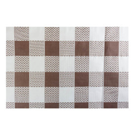 Toalha Papel Cortado Mesa 1x1m "Quadro Marrons" 40g (400 Uds)