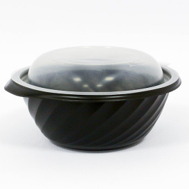 Embalagem Redondo PP Preto 550ml Ø149mm (100 Uds)
