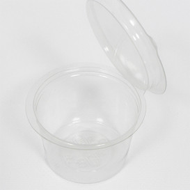 Copo Redonda Bisagra APET Transparente 80ml Ø70mm (50 Uds)