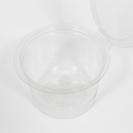 Copo Redonda Bisagra APET Transparente 80ml Ø70mm (50 Uds)