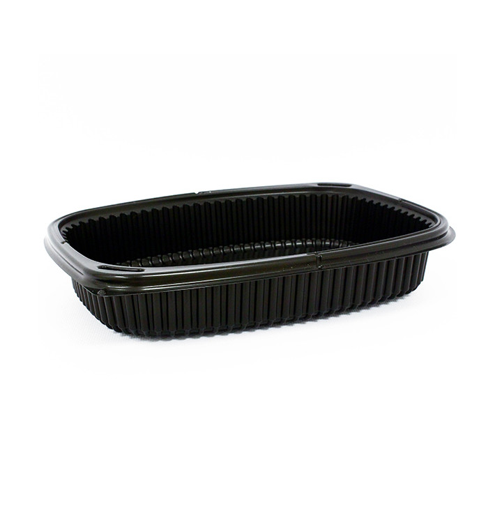 Embalagem Retangular PP Preto 1250ml 255x189x45mm (320 Uds) Embalagem Retangular PP Preto 1250ml 255x189x45mm (320 Uds)