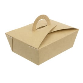 Caixa TakeAway com alça Kraft 12x9x5cm (25 Uds)