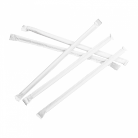 Palhinha Direita Papel Branco Embalada Branco Ø8mm 20cm (300 Uds)