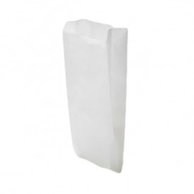 Saco de Papel Branco 14+7x24 cm (250 Unidades)