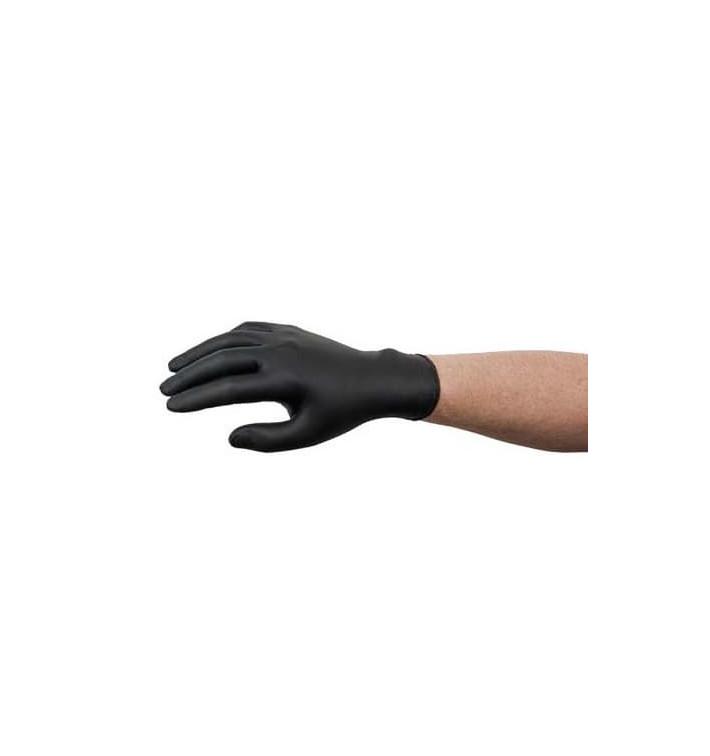 Luvas de Nitrilo sem Talco Preto Medida M AQL 1.5 (100 Uds) Luvas de Nitrilo sem Talco Preto Medida M AQL 1.5 (100 Uds)
