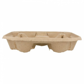 Bandeja 4 Porta-Copos de Cartão Take Away (75 Uds)