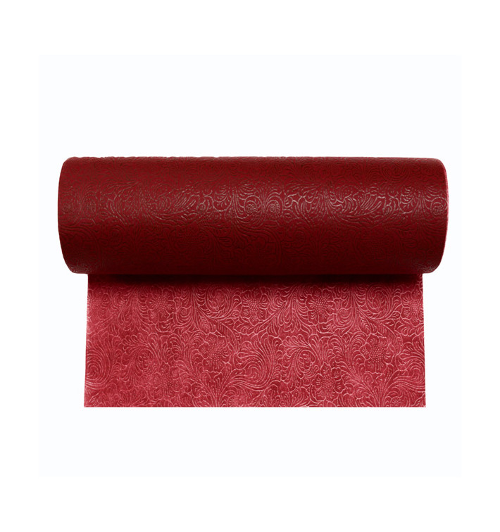 Toalha Caminho Não Tecido PLUS Cortada Bordéus 40x120cm (500 Uds) Toalha Caminho Não Tecido PLUS Cortada Bordéus 40x120cm (500 Uds)
