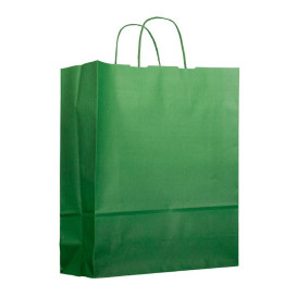 Saco Papel Verde com Asas 100g 25+11x31cm (25 Uds)