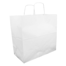 Saco Papel Kraft Branco Asas 100g 35+15x30cm (200 Uds)