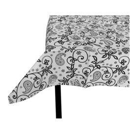 Toalha Papel Cortado Mesa 1,2x1,2m "Cachemir Preto" 37g (300 Uds)