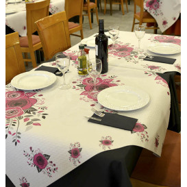 Toalha Papel Cortado Mesa 1,2x1,2m "Bouquet" 37g (300 Uds)