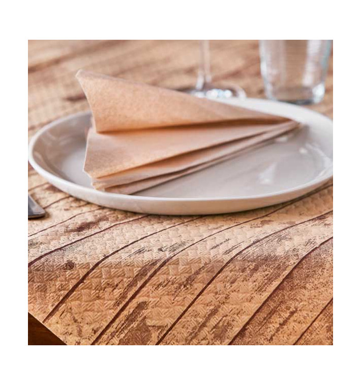 Toalha Papel Cortado Mesa 1x1m Kraft "Madeira" 40g (400 Uds) Toalha Papel Cortado Mesa 1x1m Kraft "Madeira" 40g (400 Uds)