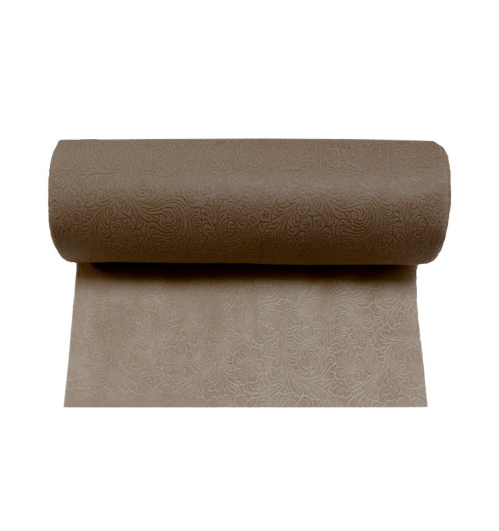 Toalha em Rolo Não Tecido PLUS Marron 1,2x45m P40cm (6 Uds) Toalha em Rolo Não Tecido PLUS Marron 1,2x45m P40cm (6 Uds)