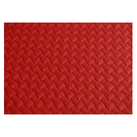 Toalha Papel Cortado Mesa Vermelho 1,2x1,2 Metro 40g (300 Uds)