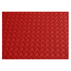 Toalha Papel Cortado Mesa Vermelho 1,2x1,2 Metro 40g (300 Uds)