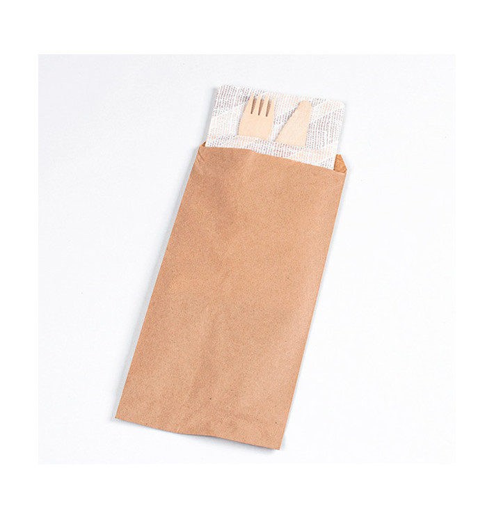 Envelopes de Talheres Kraft 9x24cm (125 Uds) Envelopes de Talheres Kraft 9x24cm (125 Uds)