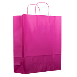 Saco Papel Fucsia com Asas 100g 25+11x31cm (200 Uds)