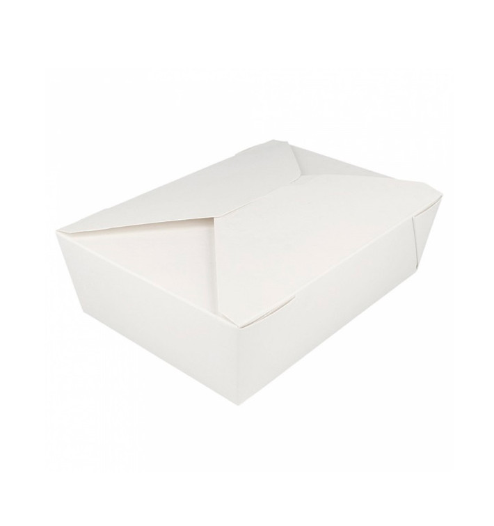 Caixa Cartão TakeAway Branco 19,7x14x6,4cm 1980ml (50 Uds)