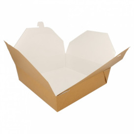 Caixa Cartão TakeAway Kraft 21,7x21,7x6cm 2910ml (140 Uds)