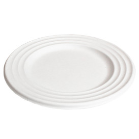 Prato da Cana-de-Açúcar Branco Premium Wave Ø18cm (600 Uds)