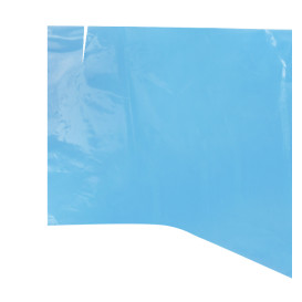 Bata de Polietileno Abertura Traseira com Tiras Azul (10 Uds)