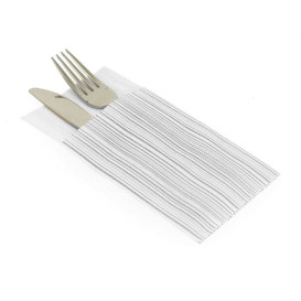 Guardanapos Kanguro Airlaid "Basic Cinza" 33x40cm (30 Uds)
