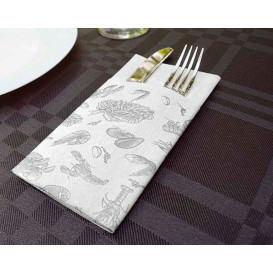 Guardanapos Kanguro Airlaid "Marisco Preto" 33x40cm (30 Uds)