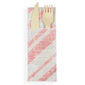 Guardanapos Kanguro Papel 30x40cm Barlovento Vermelho (1200 Uds)