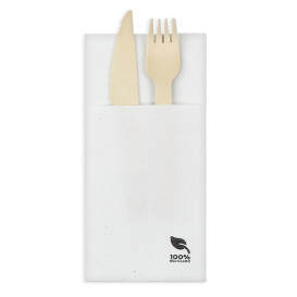 Guardanapos Kanguro Papel 40x40cm Eco Branco (960 Uds)