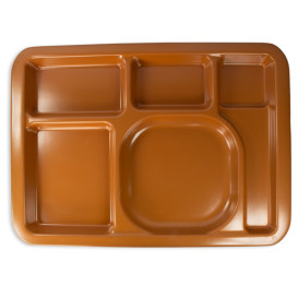 Bandeja de Plastico PS Rigido Chocolat 5C 470x350mm (1 Uds)