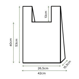 Saco Plastico 70% Reciclado 42x53cm 50µm (100 Uds)