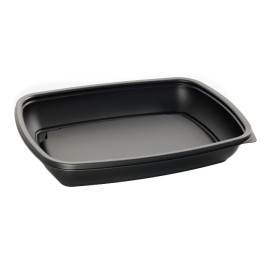 Embalagem Plástico Preto 600ml 23x16,5cm (75 Uds)