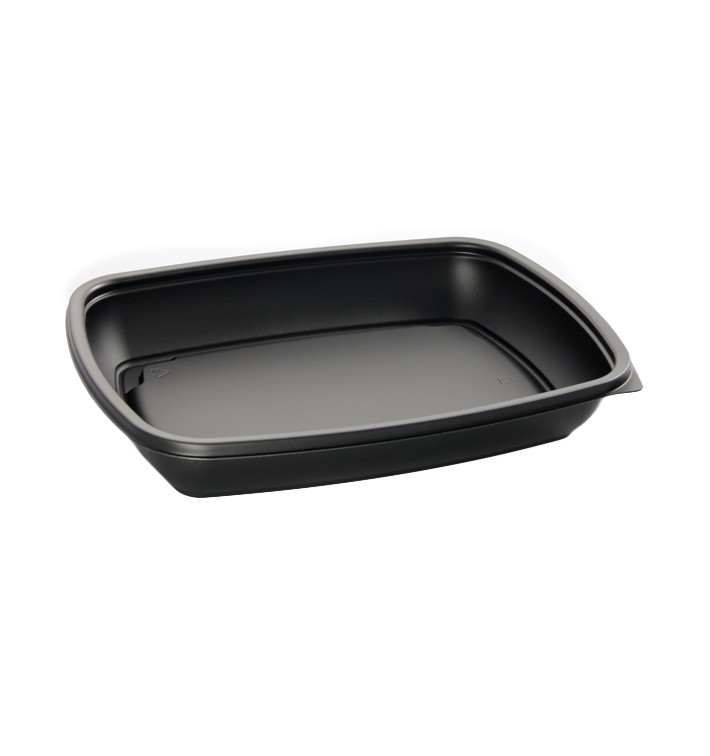 Embalagem Plástico Preto 600ml 23x16,5cm (75 Uds)