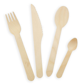 Faca de Madeira Embalada 16,5cm (25 Uds)