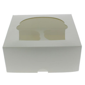 Caixa 4 Cupcakes Branco 17,3x16,5x7,5cm (140 Unidades)