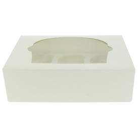 Caixa 6 Cupcakes Branco 24,3x16,5x7,5cm (20 Unidades)