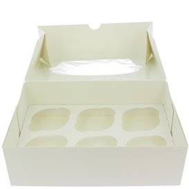 Caixa 6 Cupcakes Branco 24,3x16,5x7,5cm (20 Unidades)