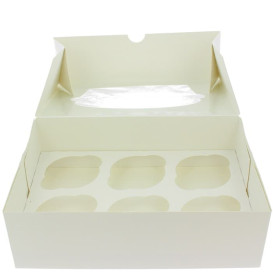 Caixa 6 Cupcakes Branco 24,3x16,5x7,5cm (20 Unidades)