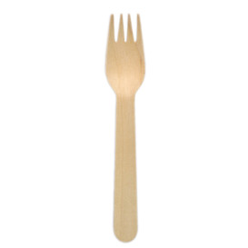 Garfo de Madeira Embalado 16cm (500 Uds)