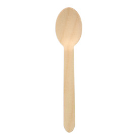 Colher de Madeira Embalada 16cm (25 Uds)