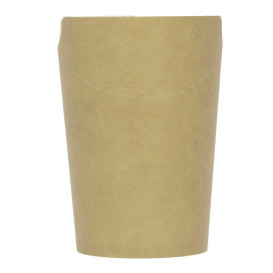 Copo Anti-gordura efeito Kraft com Tampa 14Oz/420ml (1000 Uds)