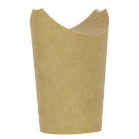 Copo Anti-gordura efeito Kraft com Tampa 16Oz/480ml (50 Uds)