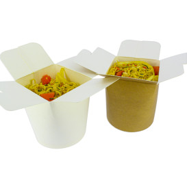 Embalagem Fechado Takeaway 100% ECO Kraft 16Oz/480ml (50 Uds)