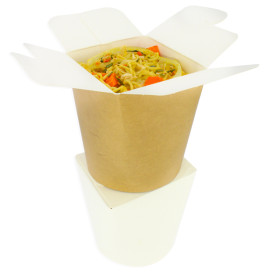 Embalagem Fechado Takeaway 100% ECO Kraft 26Oz/780ml (50 Uds)