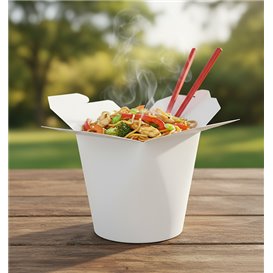 Embalagem Fechado Takeaway 100% ECO Branco 16Oz/480ml (50 Uds)